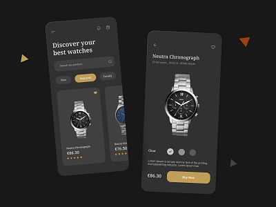 Watch Shop UI add to cart app app design clean clean app concept design ecommerce fashion ios layout minimal ui ux ux