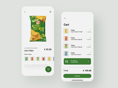 Lay's Mobile concept baby food chips foodie ios lays mobile mobile app mobile ui potato product product app product design product page shopping apps trendy design ui uiux ux