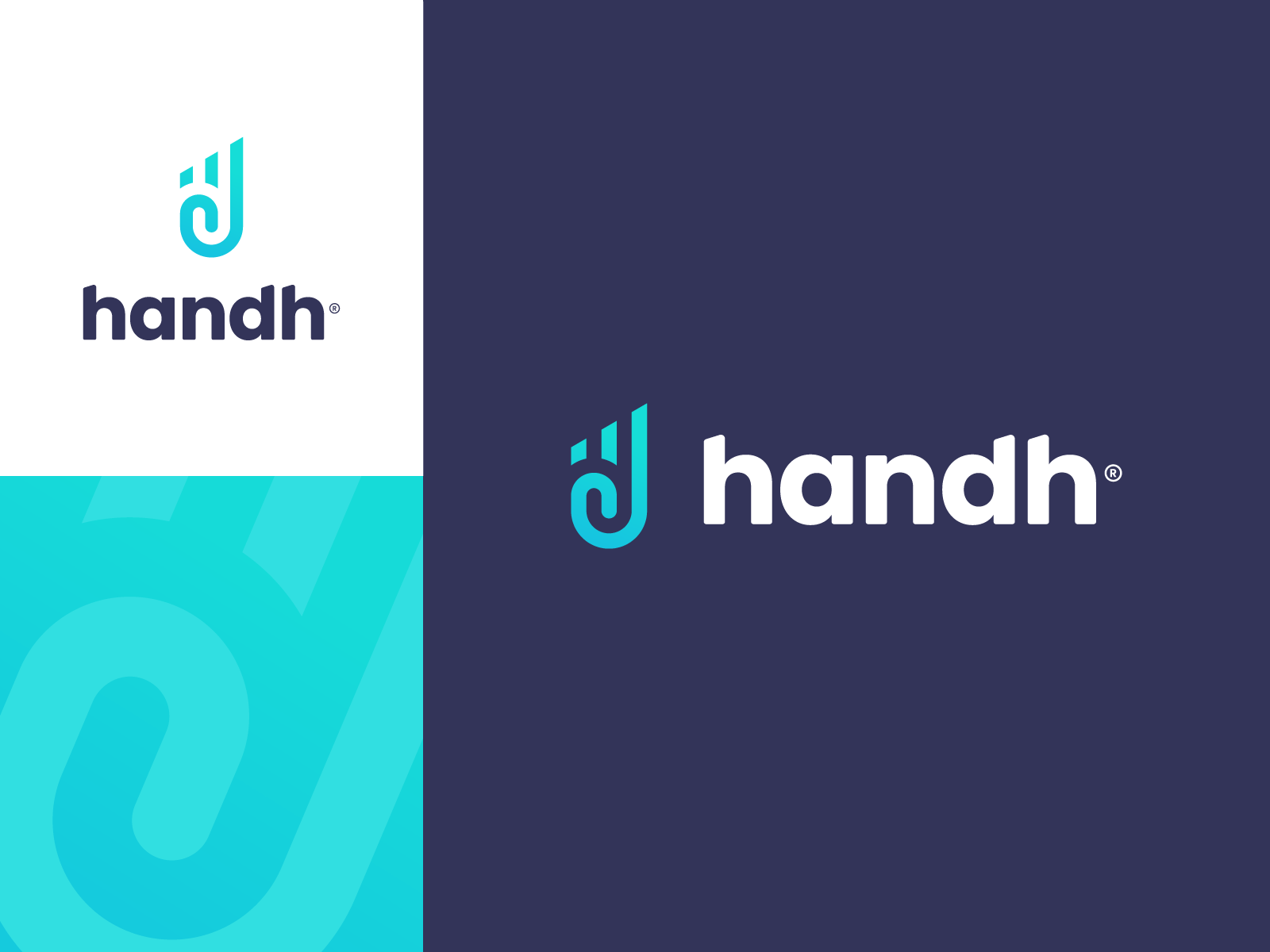 Handh Logo app logo branding cancer care clean design h h logo health icon design identity design illustration illustrator letter logo logo logo design logo designer mark unfold
