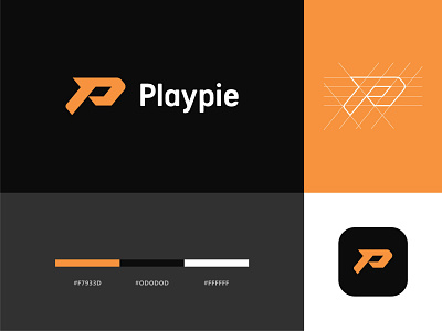 Playpie Logo Design arrows billboard brand branding cargo design icon identity industrial letter logo logo logo design logo designer mockup p letter logo p logo packaging playpie logo poster vintage