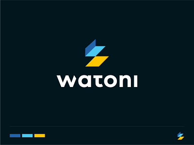 Watoni Logo Design brand branding brandmark design icon identity letter logo logo design logo designer logo mark logodesign logos logotype mark monogram print symbol type typography