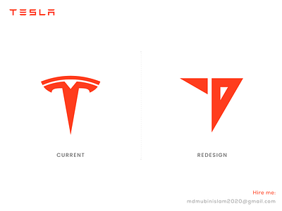 Tesla Logo adobe logo redesign concept brand brand identity branding branding concept brandmark identity logo logo design logo mark logotype rebrand rebranding redesign redesign concept refresh simple tesla tesla logo thefalcon