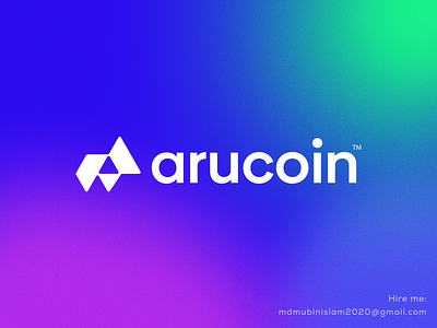 arucoin Logo blockchain brandbook branding coding color developer engineer identity logo logo design logo mark logotype network pattern programming software symbol tech technology training