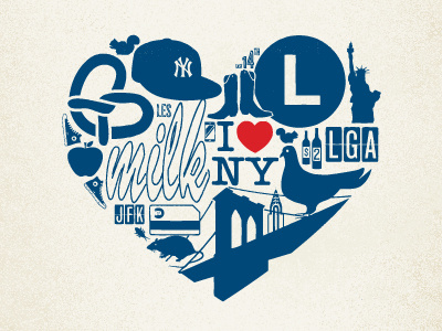 NYC Love card illustration love