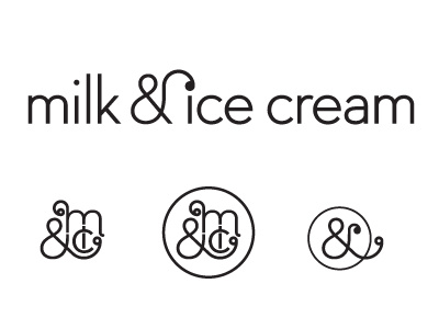 milk & ice cream god help me logo re brand type