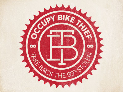 Occupy Bike Thief 99 bikes chain icon logo occupy stolen texture thief