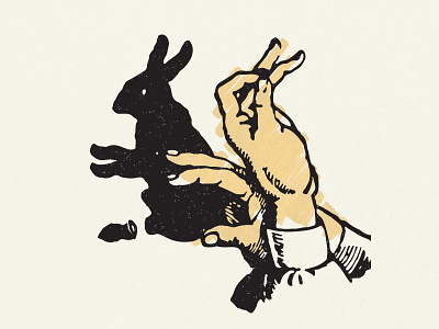 Fluck illustration luck rabbit rabbit–foot scribble shadow
