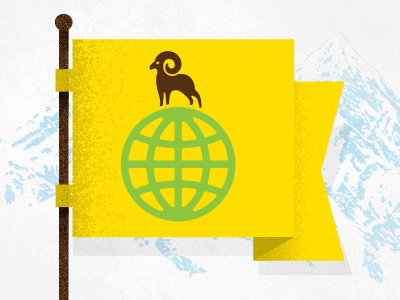 Flag colorado goat logo mountain texture unused world yellow