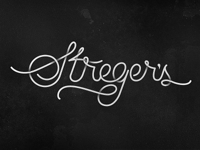 Meet the Streger's holiday card script swirls texture type