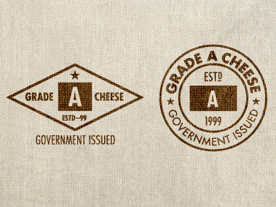 Government Cheese letters logo stamp