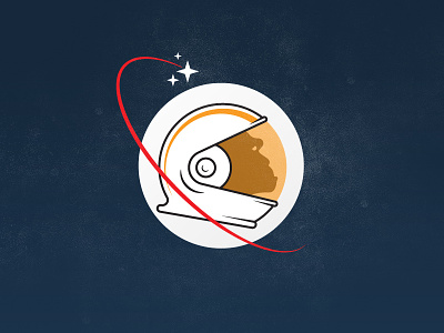 Space Monkey ape easy icon illustration monkey moon space star the-final-frontier