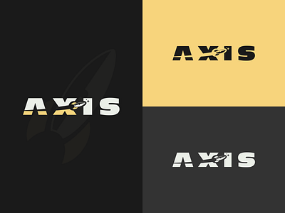Axis Logo axis dailylogo dailylogochallenge day 1 logo challenge flat illustrator logo logo design logobook logochallenge rocket rocket ship space vector