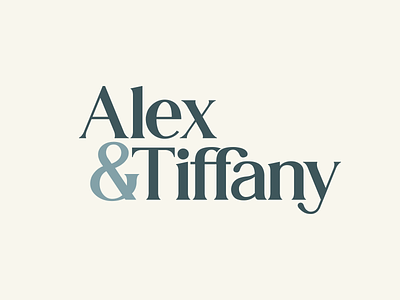 Alex & Tiffany Logo dailylogo dailylogochallenge illustrator logo logochallenge typography vector wordmark
