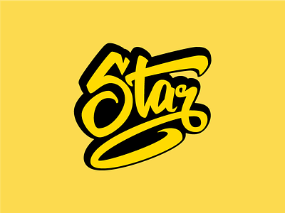 Star hand lettering pen tool star vector