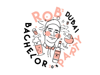 Dubai Bachelor Party bachelor bachelor party illustration illustrator line art vector vector art