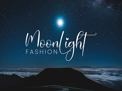 MoonLight Fashion Logo Design calligraphy fashion logo design feminine logo handwritten logo logo maker minimalist photography logo signature font signature logo fonts signatures style