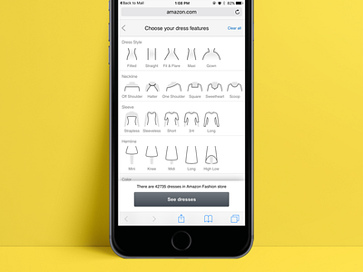 Amazon Visual Fashion Finder amazon dress fashion finder mobile