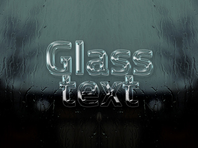 Glass Text Effect adobe photoshop glass effect glass text image editing text effect