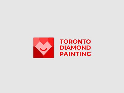 Toronto Diamond Painting Logo branding design drills flat icon logo minimal painting logo