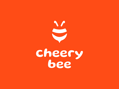 Cheery Bee - Logo balloon balloonlogo beelogo branding design flat icon logo minimal partyballoon partylogo