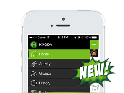 NEW! Knoda Groups app comic icons illustration knoda mobile nav type typography ui ux