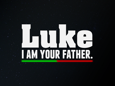 Because May 4th force luke space star wars type typography vader