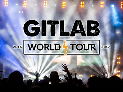 GitLab World Tour branding design git gitlab open source remote rock n roll typography world tour
