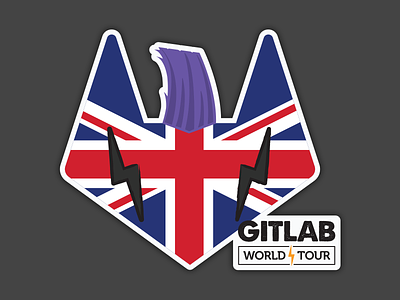 Gitlab World Tour - London branding conference design git gitlab london punk remote sticker tour