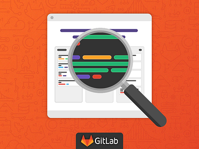 GitLab Code Review Webcast ad branding code code review development git gitlab icons illustration review social webcat