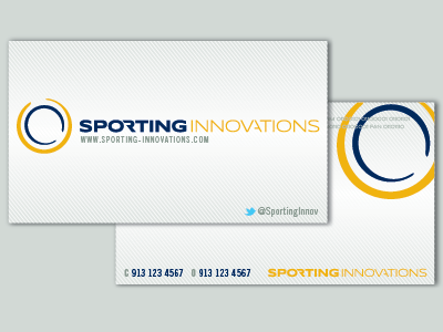 Identity: Sporting Innovations branding business card identity sports