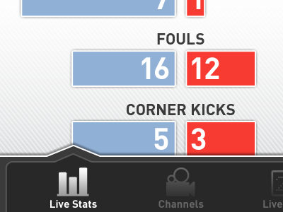 Live Stats app branding iphone mobile sports ui ux