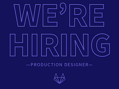 Production Designer wanted