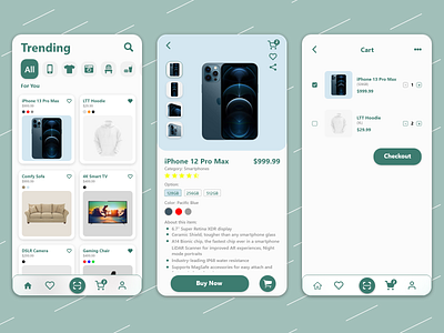 Modern E-Commerce App abstract adobe xd app application design e commerce e commerce ecommerce minimal minimalist ui mobile app shopping app ui xd design