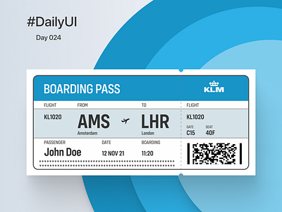 Daily UI #024 - Boarding Pass dailyui dailyui 012 dailyuichallenge ui