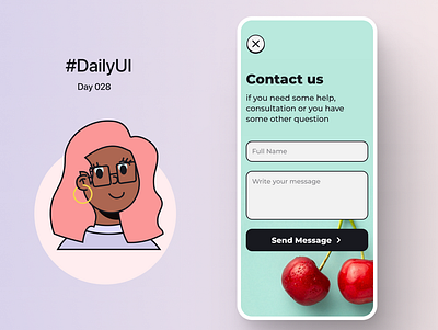 DailyUI_028 - Contact us dailyui dailyui 012 dailyuichallenge ui ux