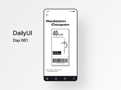 #DailyUI_061 — Redeem Coupon