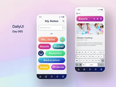 DailyUI#065 - Notes Widget dailyui dailyui 012 dailyuichallenge ui uiuxdesign