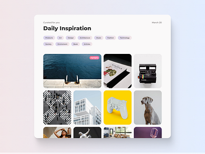 DailyUI_091 — Curated For You
