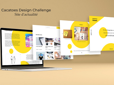 Cacatoès Design Challenge - News website adobe xd cacatoes cacatoes challenge challenge design designer news newsfeed newspaper ui ui design
