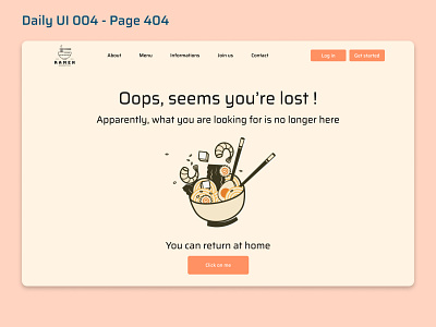 Daily UI 004 - Page 404 (Ramen edition)