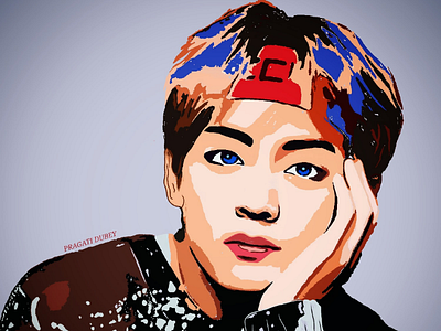 Graphic Portrait of Kim Taehyung