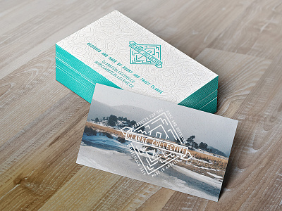 Clarke Collective Letterpressed Business Card branding business card geometric letterpress logo nature outdoor painted edge topography