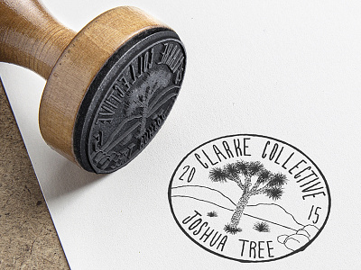 Clarke Collective Joshua Tree Stamp drawn hand hand drawn joshua tree lettering nature stamp type typography