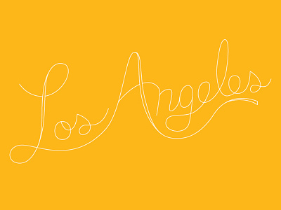 Los Angeles hand drawn type lettering los angeles script summer swash type typography