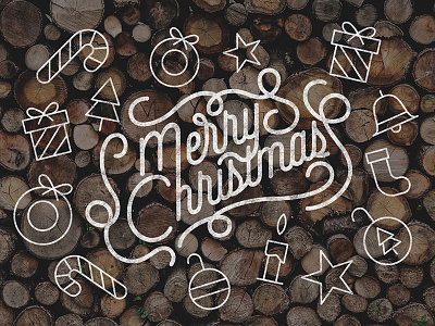 Merry Christmas christmas holiday icons lettering merry christmas typography