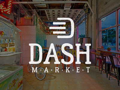 Dash Market bodega branding d dash grunge logo market