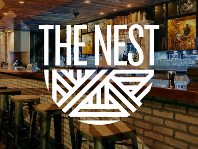 The Nest Bar bar bird branding hipster logo nest