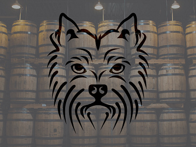 West End Distillery Westie branding distillery logo mascot westie whiskey