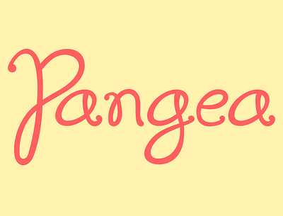 Pangea Logotype brand design branding curvy handmade font handmade type handmadetype lettering lettermark logo pangea pangea connects typography wordmark
