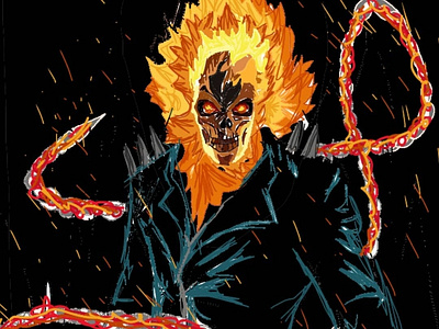 ghost rider wolverine illustration